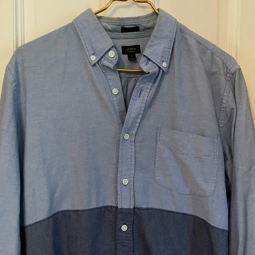 JCrew Two Toned Cotton Button Up. Size Medium.